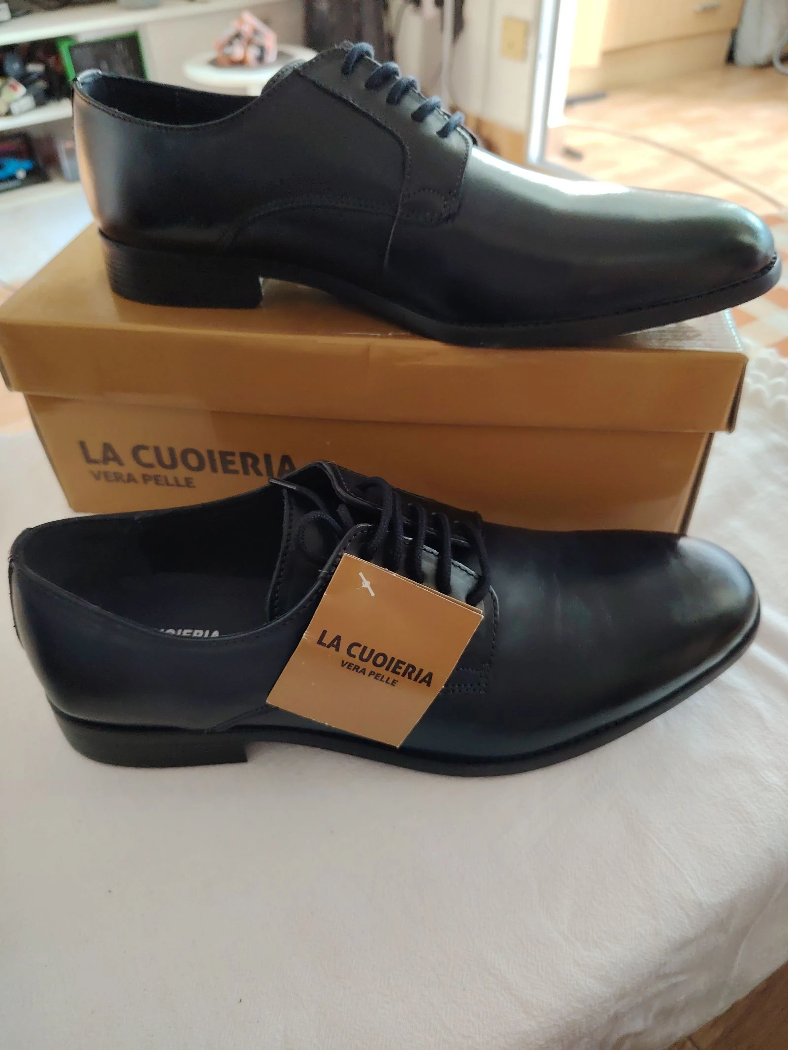 Sapatos de couro La Cuoieria homem tamanho 43 – photo 4